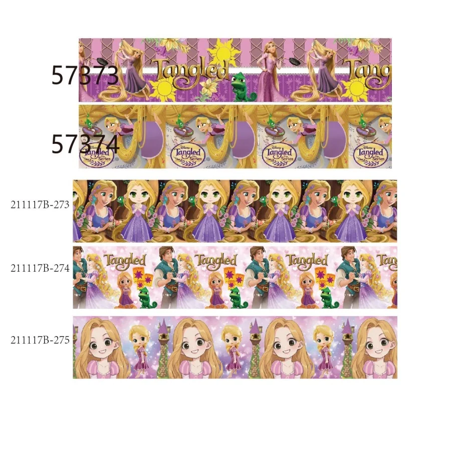 

Disney Tangled Princess 10yards Printed Grosgrain Ribbon Packing for Hairbows Sewing Accessories