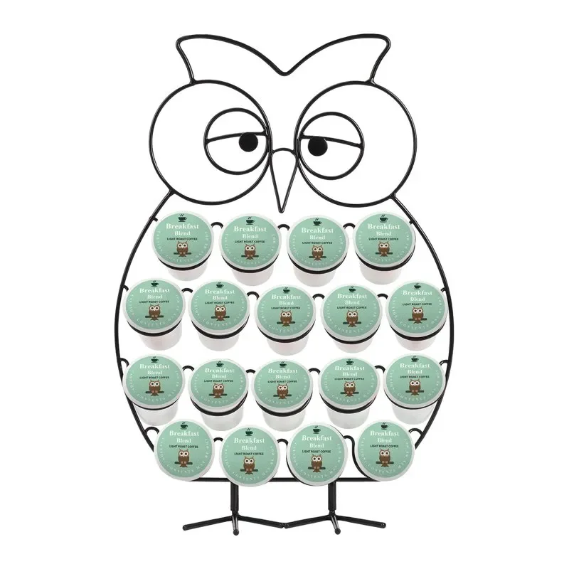 

Owl Coffee Pods Holder-18 Pods Capacity,K Cup Storage Rack for Counter Coffee Bar
