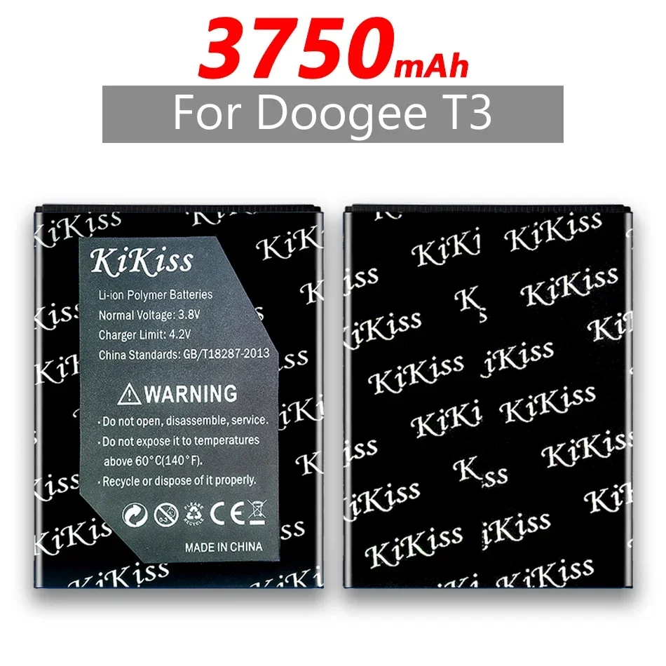 Сменный аккумулятор KiKiss 3750 мАч для сотового телефона Doogee T3