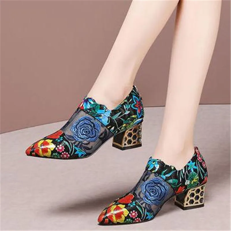 

Ботинки женские с вырезами, роскошные модные босоножки с острым носком, высокий каблук, сетчатая обувь, большие размеры