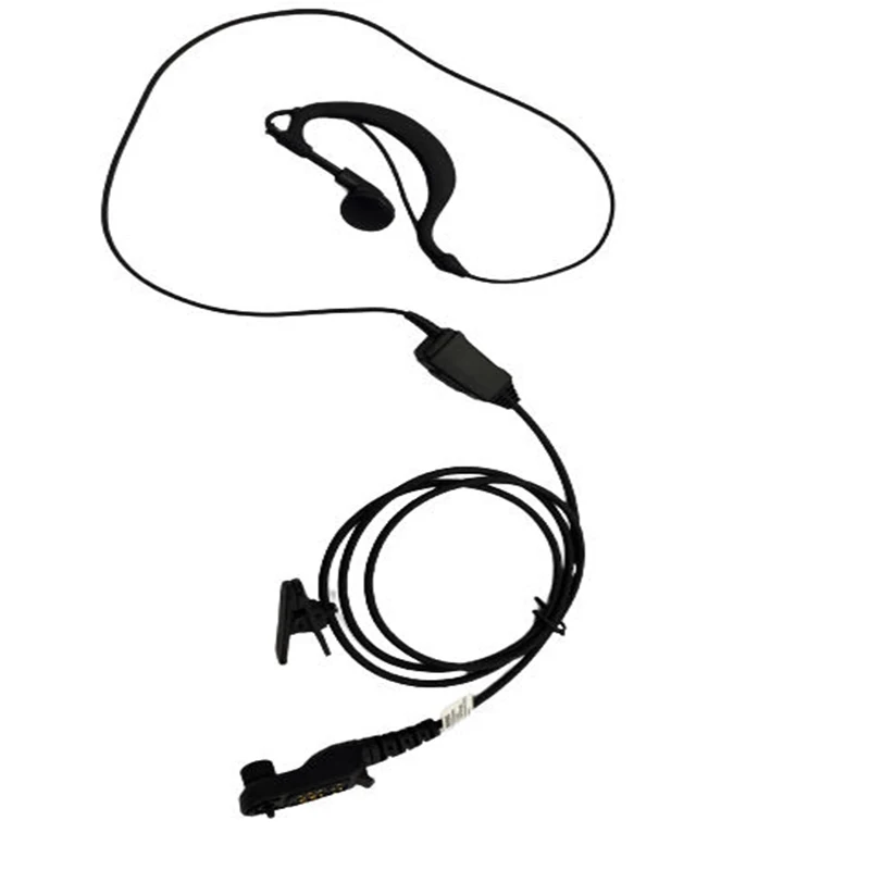 RISENKE G-Shaped Earpiece for Hytera AP58 BP510 BP516 Walkie Talkie two way radio Headset with PTT Mic Screw Plug Earphone