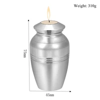 mini keepsake candle holder cremation urns for votive prayer mirror polished stainless steel luxury candlestick ash urn