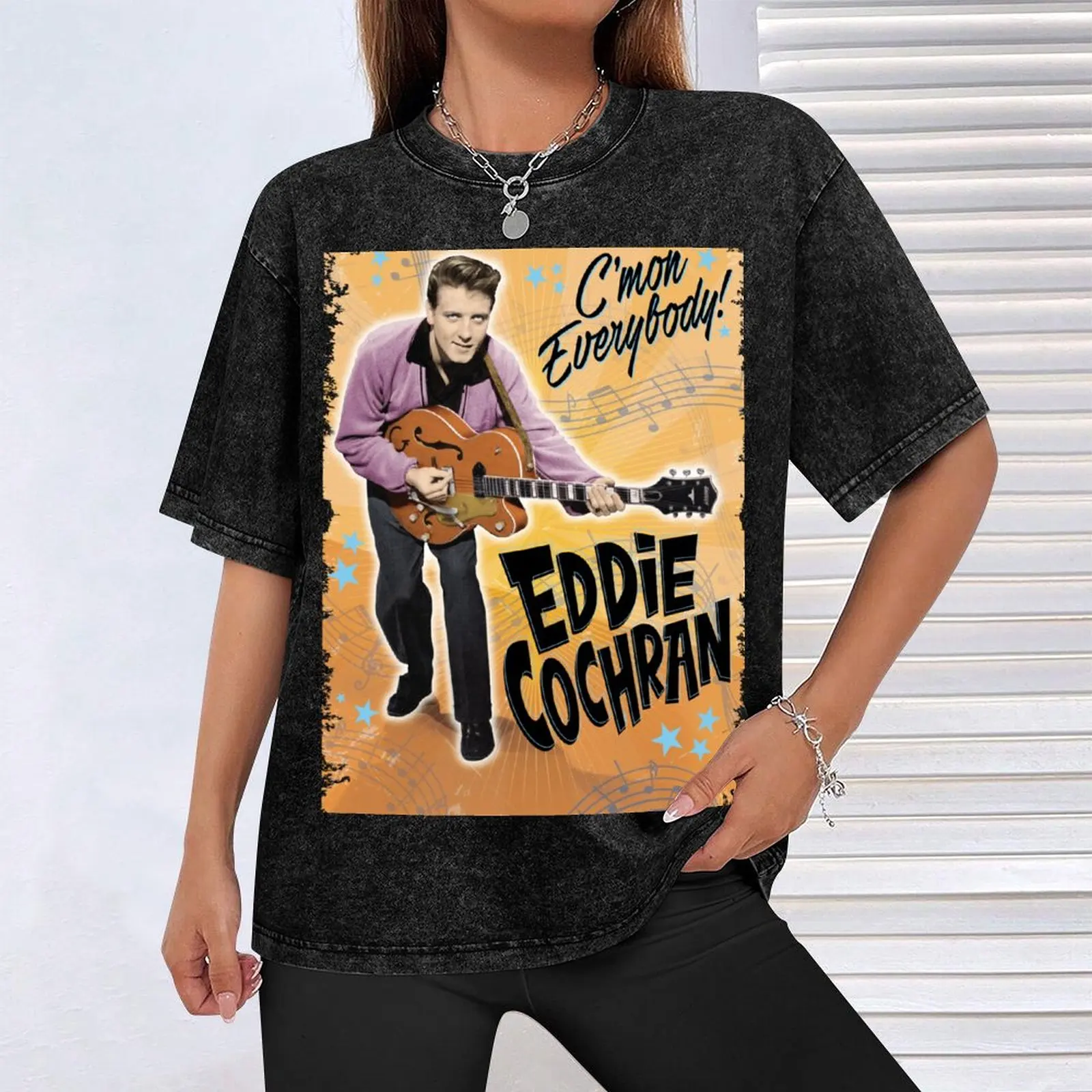 Фото Футболка Eddie Cochran, свободная повседневная футболка с короткими рукавами №4