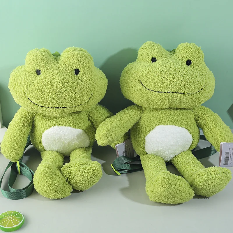 

Women funny plush Frog Shoulder bag girl Cartoon cute fur doll gift bag