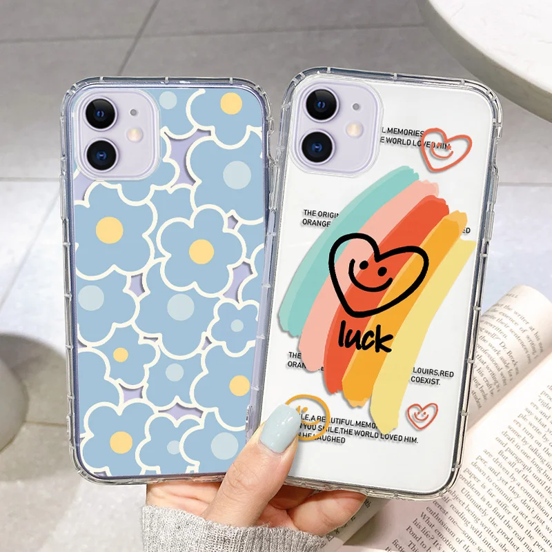 

Shockproof Case For iPhone 13 Pro TPU Funda iPhone 11 12 13 Pro XS MAX Mini X XR 6 6S 7 8 Plus SE 2020 2022 Transparent Cover