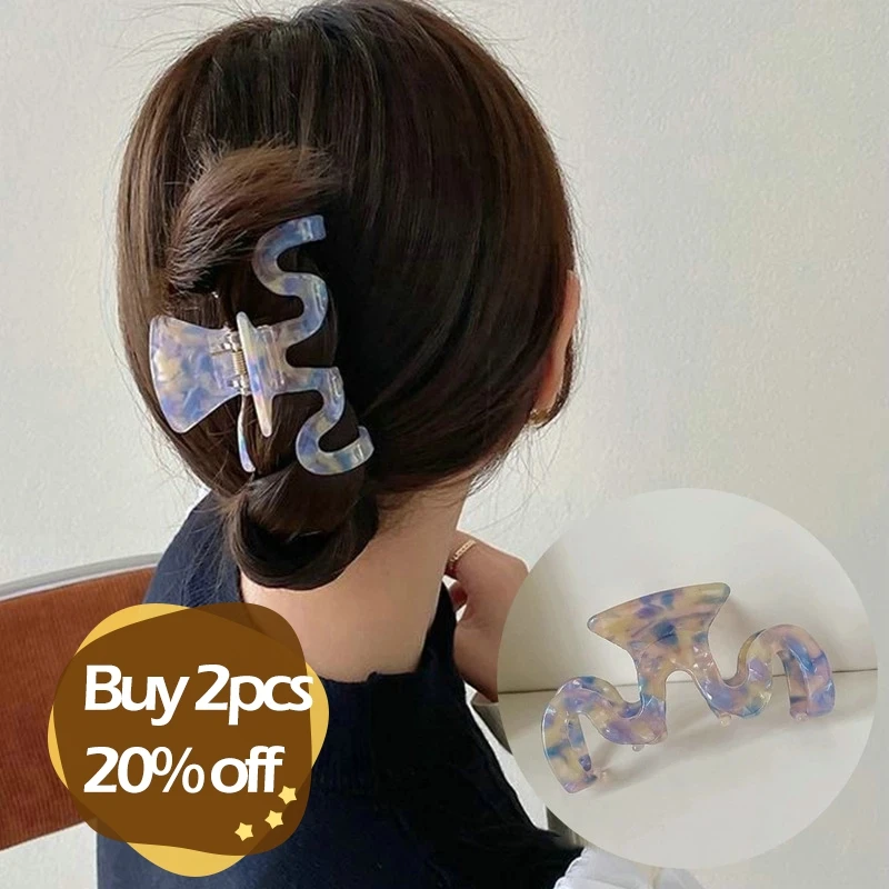 

Изысканные винтажные ацетатные зеленые заколки для волос в стиле пэчворк, французские элегантные женские заколки в форме акулы, заколки, ак...