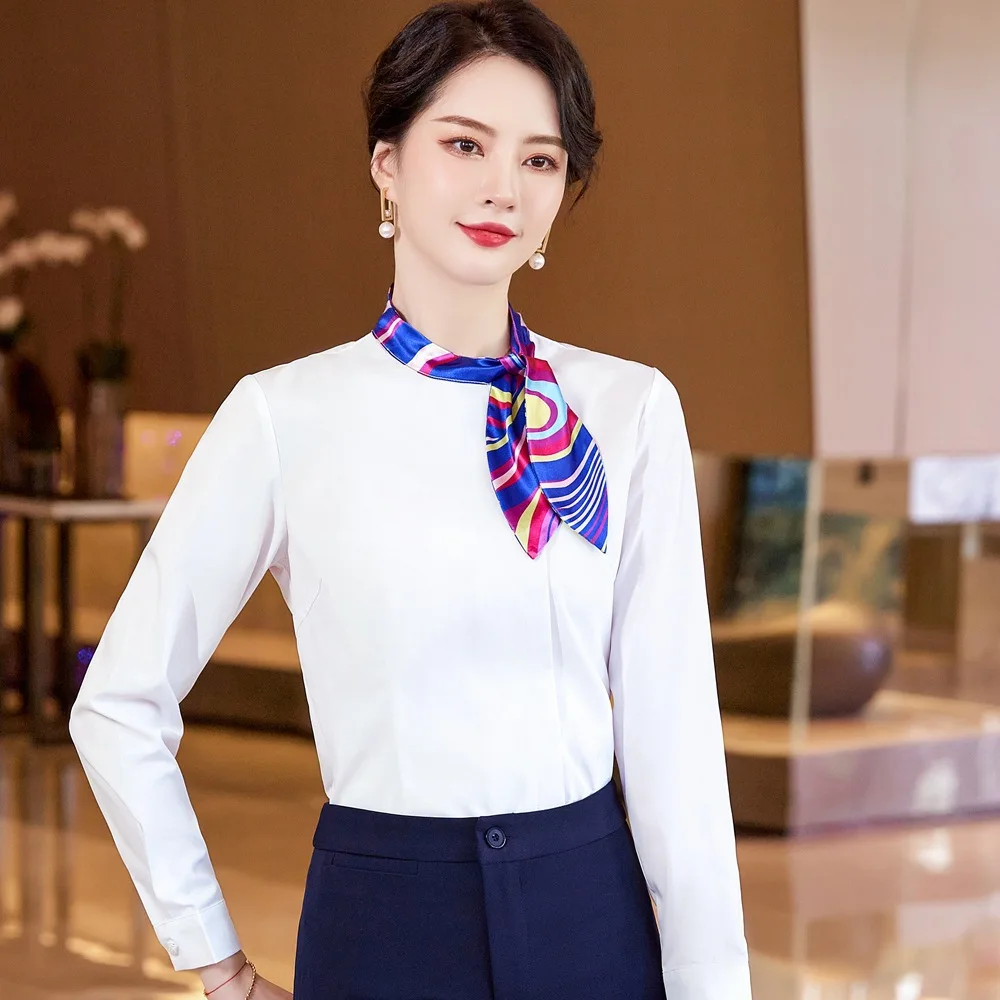 Модная рубашка в Корейском стиле официальная одежда Женская весенне-летняя