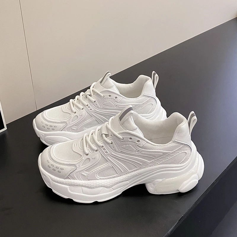 

2022 Platform Sneakers Women Vulcanized Shoes Breathable Ladies Trainer Sports Basket Femme Chunky Shoes Woman Zapatillas Mujer