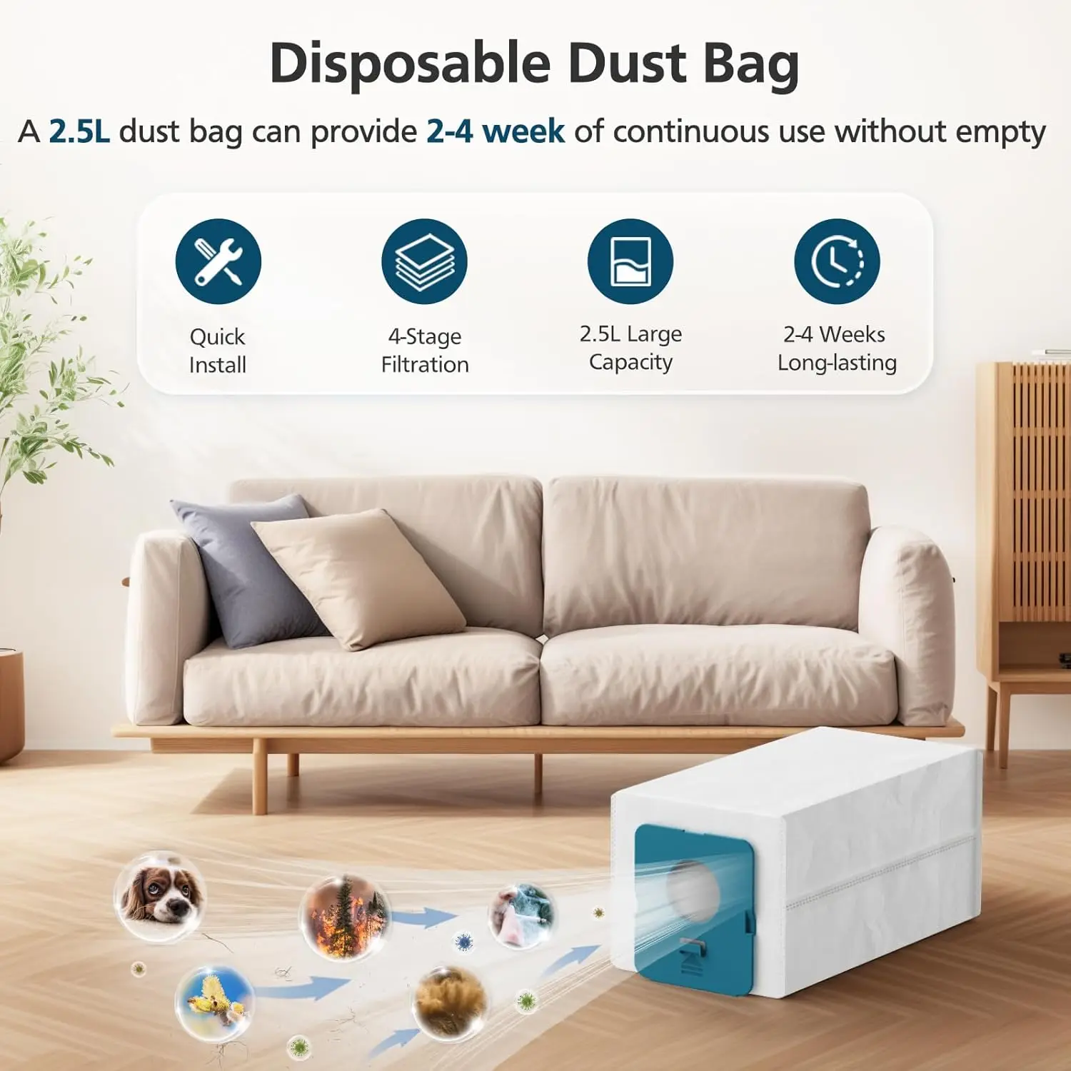 Фото Мешки для пылесоса Samsung Bespoke Jet Cordless Stick Vacuum, VCA-ADB95, VS20A95923B/AA, VS20A95923N/AA, VS20A95923W/AA №5