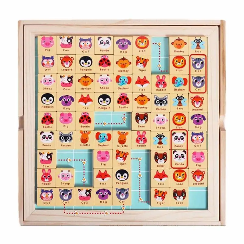 

Match Board Game Educational Wooden Board Game Matching Games Parent-Child Interaction Enhancing Children's Logic Early