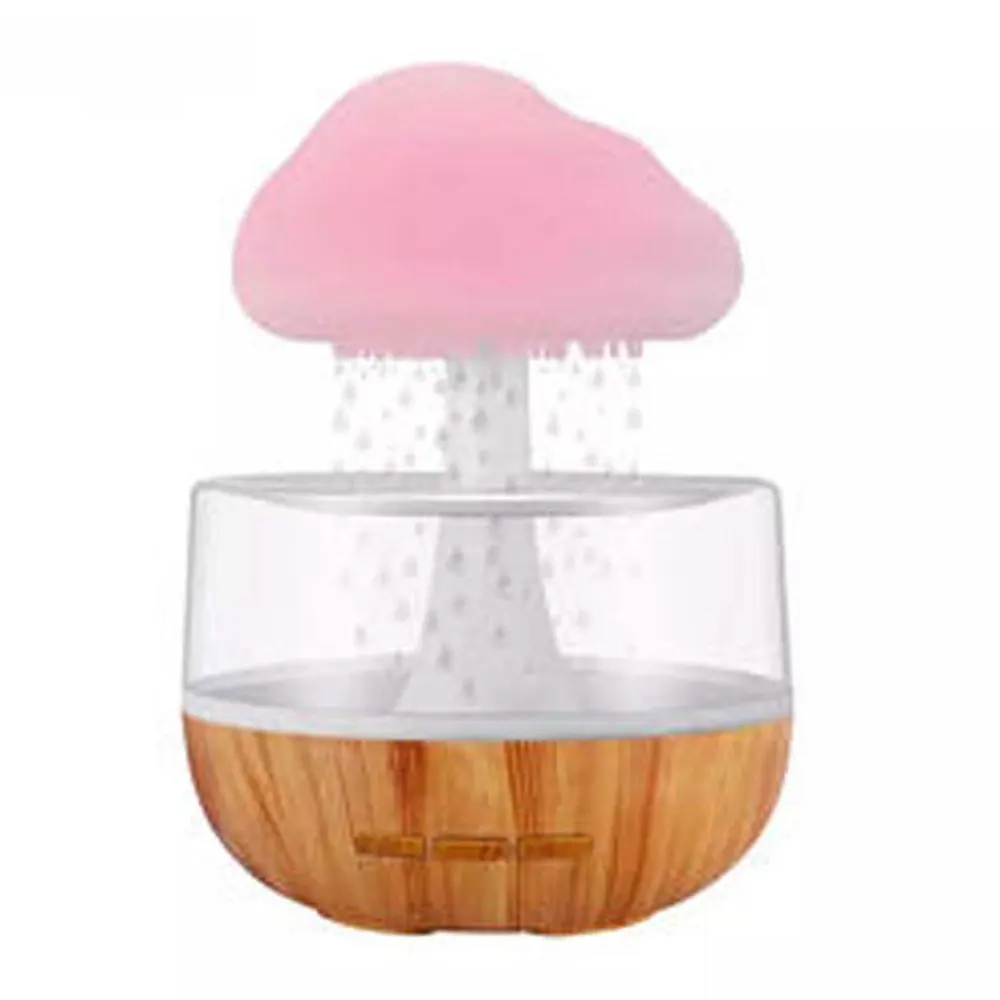 Desktop Regen Cloud Luchtbevochtiger Relax Aromatherapie Lamp Usb Regen Geluid Diffuser 280Ml Kleurrijke Nachtlampje Voor Thuis enlarge