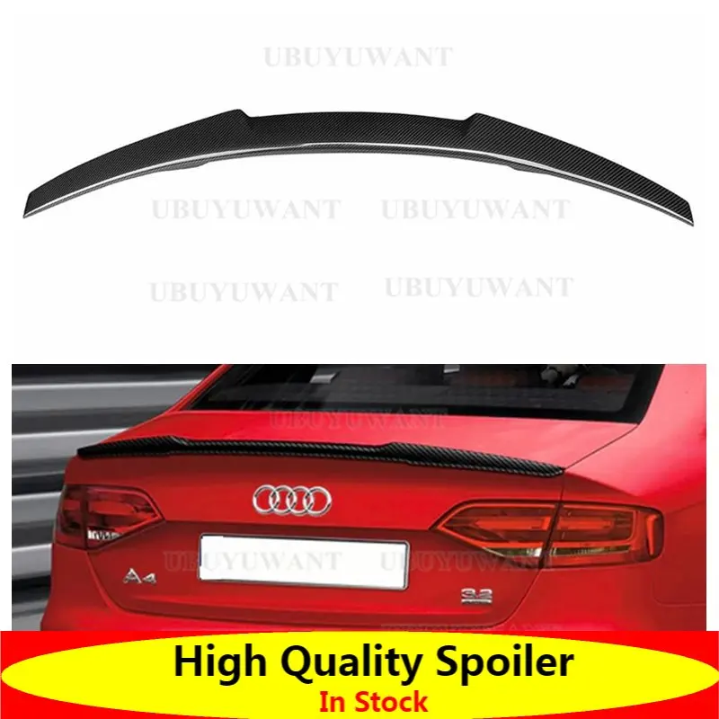 

Для Audi M4 Style A4 B8 B8.5 задний спойлер из углеродного волокна крыло багажника 2009 2010 2011 2012 2013 2014 2015 2016