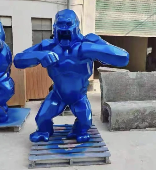 Открытый пейзаж большой бриллиант горилла детали для украшения пола FRP