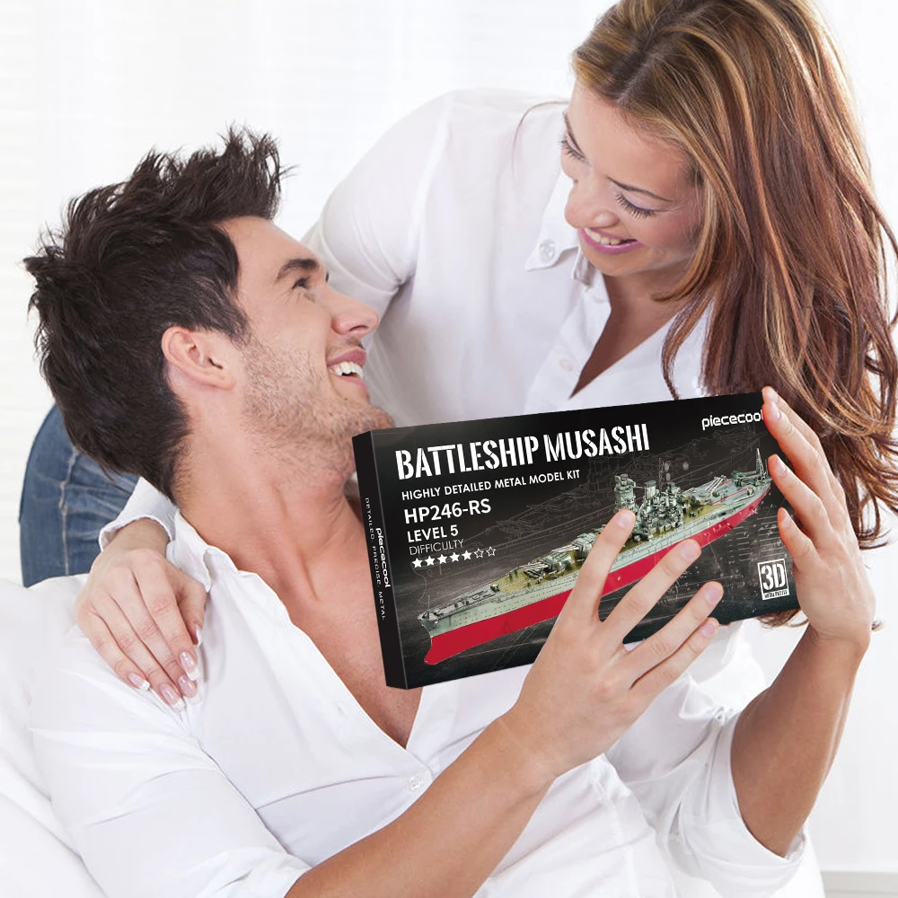 Металлический 3D-пазл Piececool для детей набор сделай сам сборки моделей Musashi Battleship