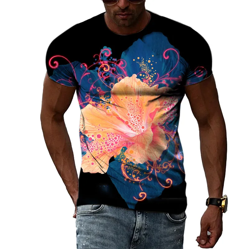 

Summer Unisex Gorgeous Flowers Graphic T Shirts Y2k Fashion Hot Men T-shirt T-shirts Sweatshirt Casual Harajuku Streetwear Tops