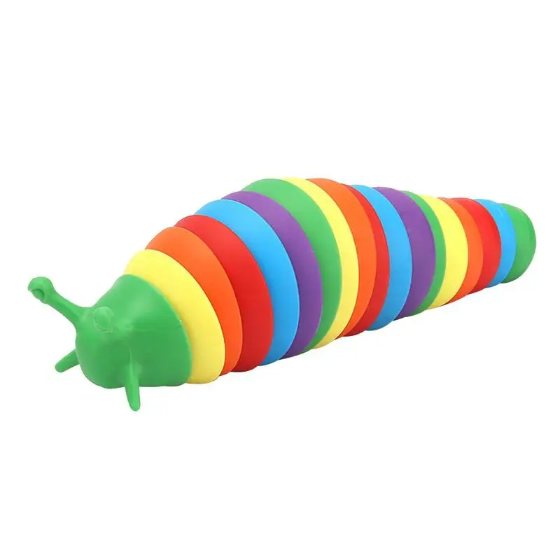 

Mini Slug Keychain Articulated Stretch Caterpillar Crawling Sensory Stress Relief Flexible Hand Toy For Adult Kids