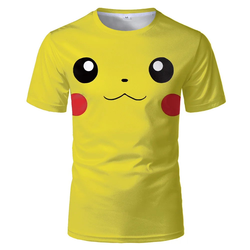 

Summer New Men's and Women's Children's 3D Printing T-shirt Japanese Anime Pikachu Cool Top 2022
