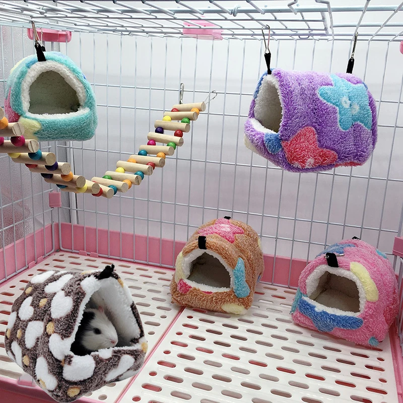 

Зимний теплый мини-домик для домашних животных, милая мышь, кролик, хомяк, гнездо, белка, морская свинка, Шиншилла, товары для питомцев