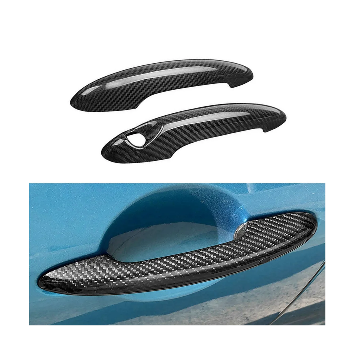 Чехлы из углеродного волокна для автомобильных ручек BMW MINI Cooper S R50 R52 R53 R55 R56 R57 R58 R59