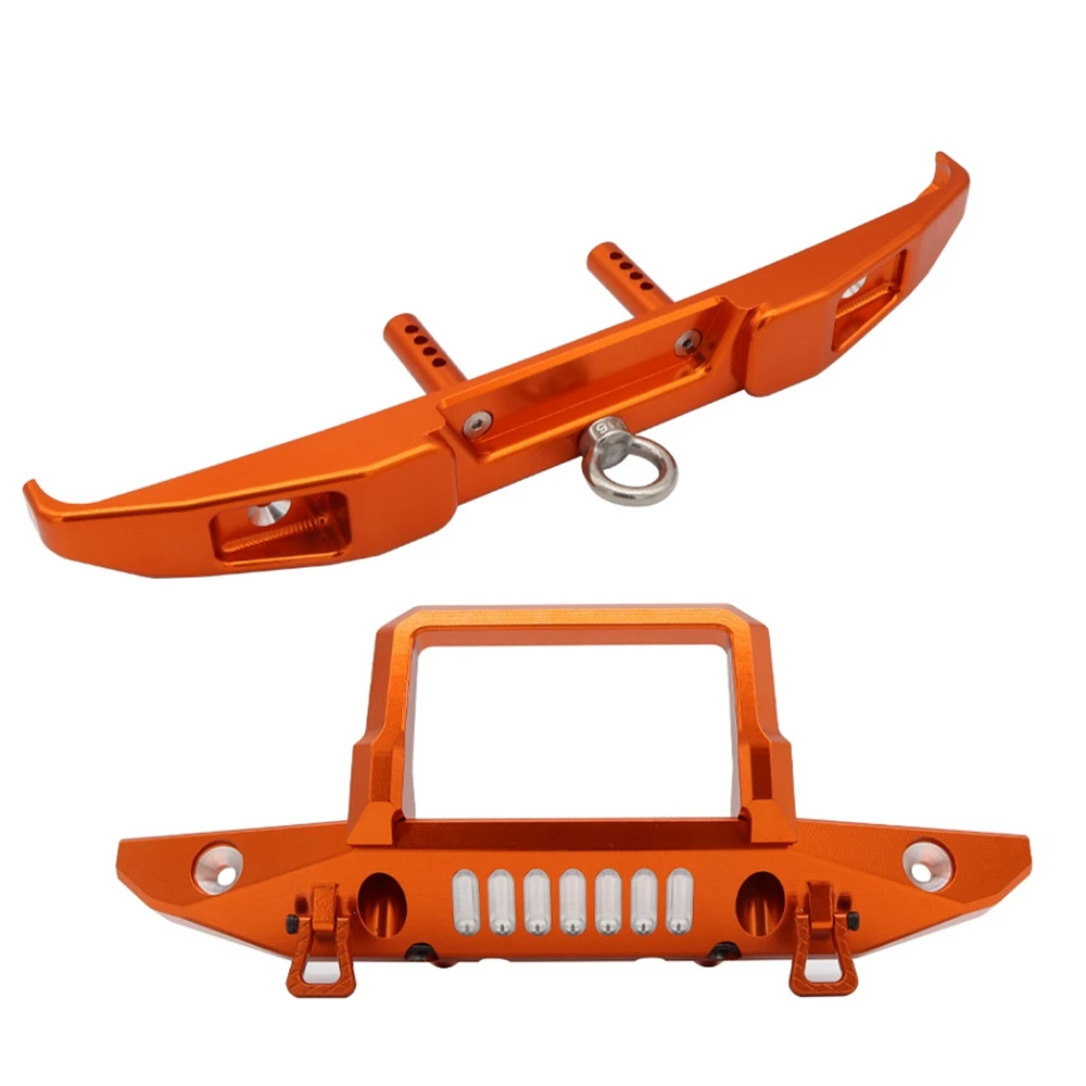 

Metal Front & Rear Bumper with Tow Hook for Axial SCX6 AXI05000 1/6 RC Crawler Car Upgrades Parts Accessories,Orange