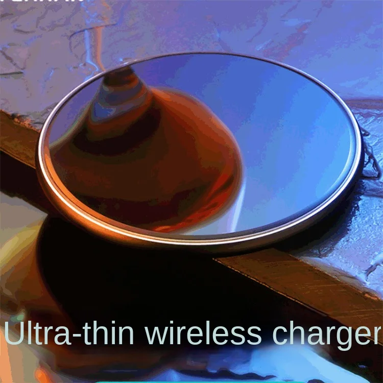 

Wireless Charger Ultra-thin Round Acrylic Mirror 10W Mobile Phone Wireless Fast Charging Magnet Charging Pad Compatible IPhone