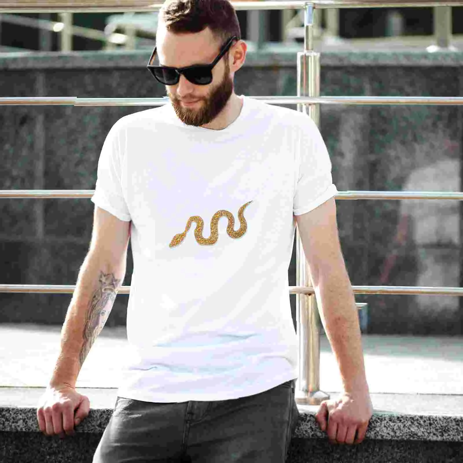 Змеиная ткань со стразами нашивка для одежды стразы золотая аппликация