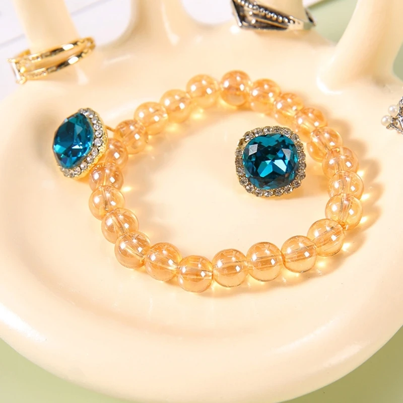 

Органайзер для ювелирных изделий Ручной браслет и держатель колец Материал смолы для девочек