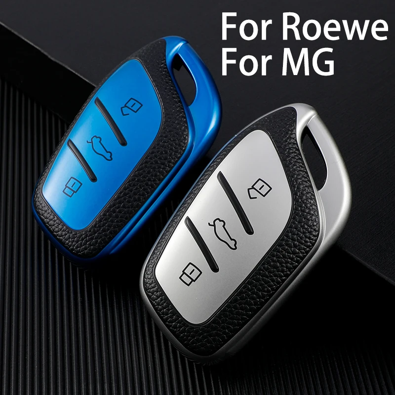 

Leather TPU Car Flip Key Case Cover Bag Fob Shell For Roewe RX5 MG MG3 MG5 MG6 MG7 ZS GT GS 350 360 750 W5 Protector Accessories