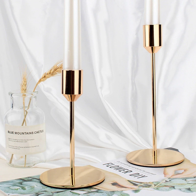 

Taper Candle Holder Metal Candle Holder Vintage Home Decoration Table Decor For Wedding Candlelight Dinner Accessories