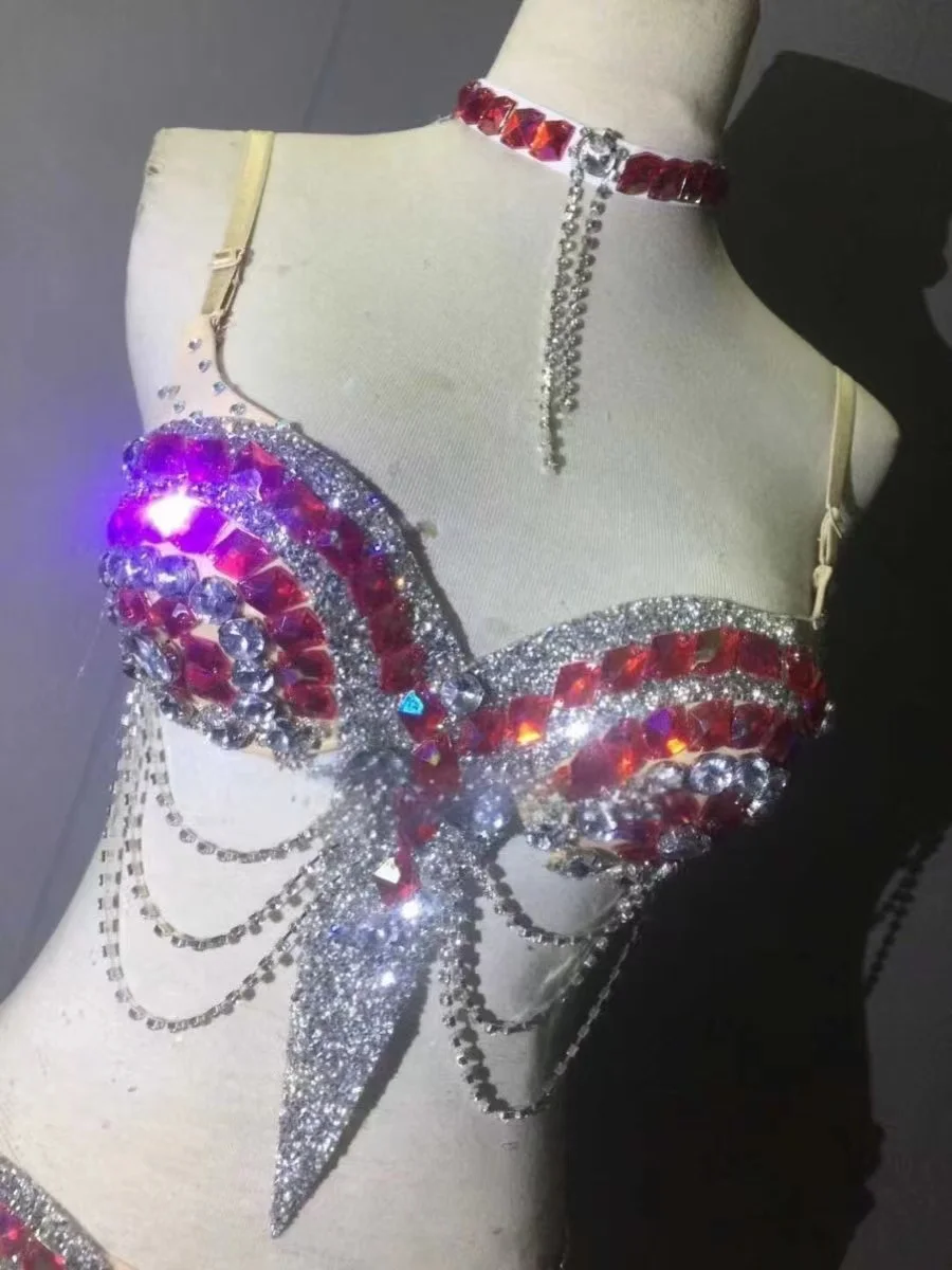 Женское соблазнительное роскошное бикини со стразами платье для ночного клуба