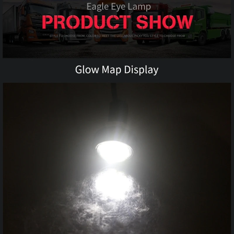 Универсальный светодиодный налобный фонарь Eye 23 мм 4014 12SMD линза дневной ходовой