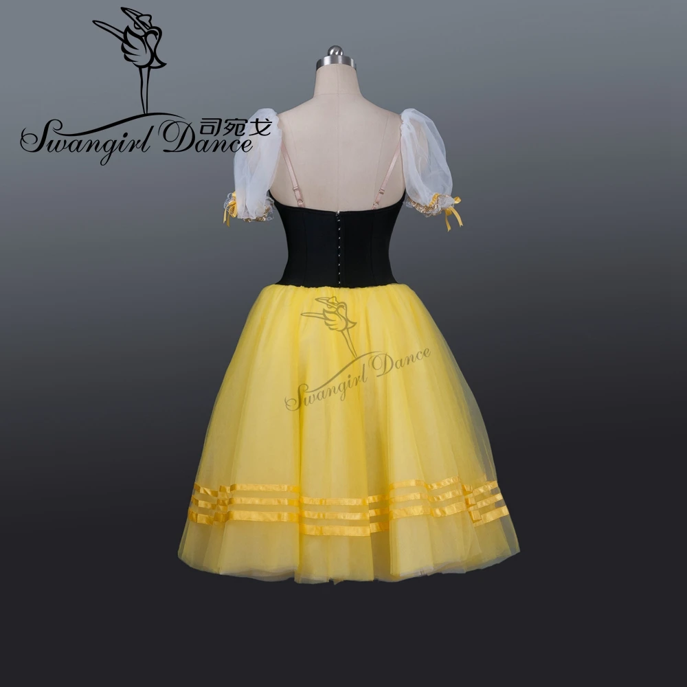 Желтые балетные платья-пачки Жизель синее романтическое балетное платье
