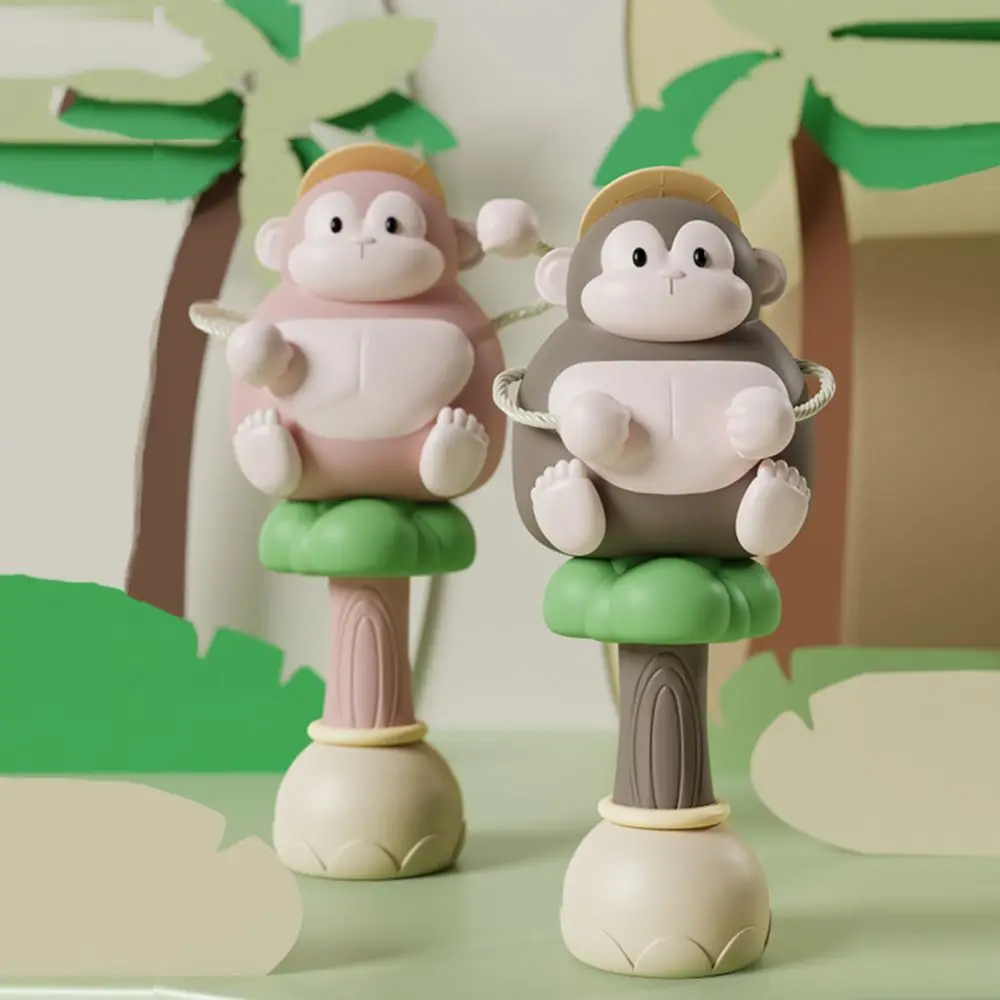 

Jingle Bell Educational Shaker Wooden Handle Rattles Baby Rattle Toys Musical Toy Gorilla Teether