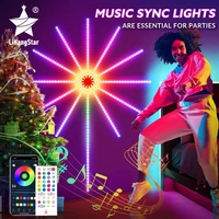 led fireworks light with 5050rgb smart bluetooth light bar app control music sync bedroom tv wall bar christmas party decoration
