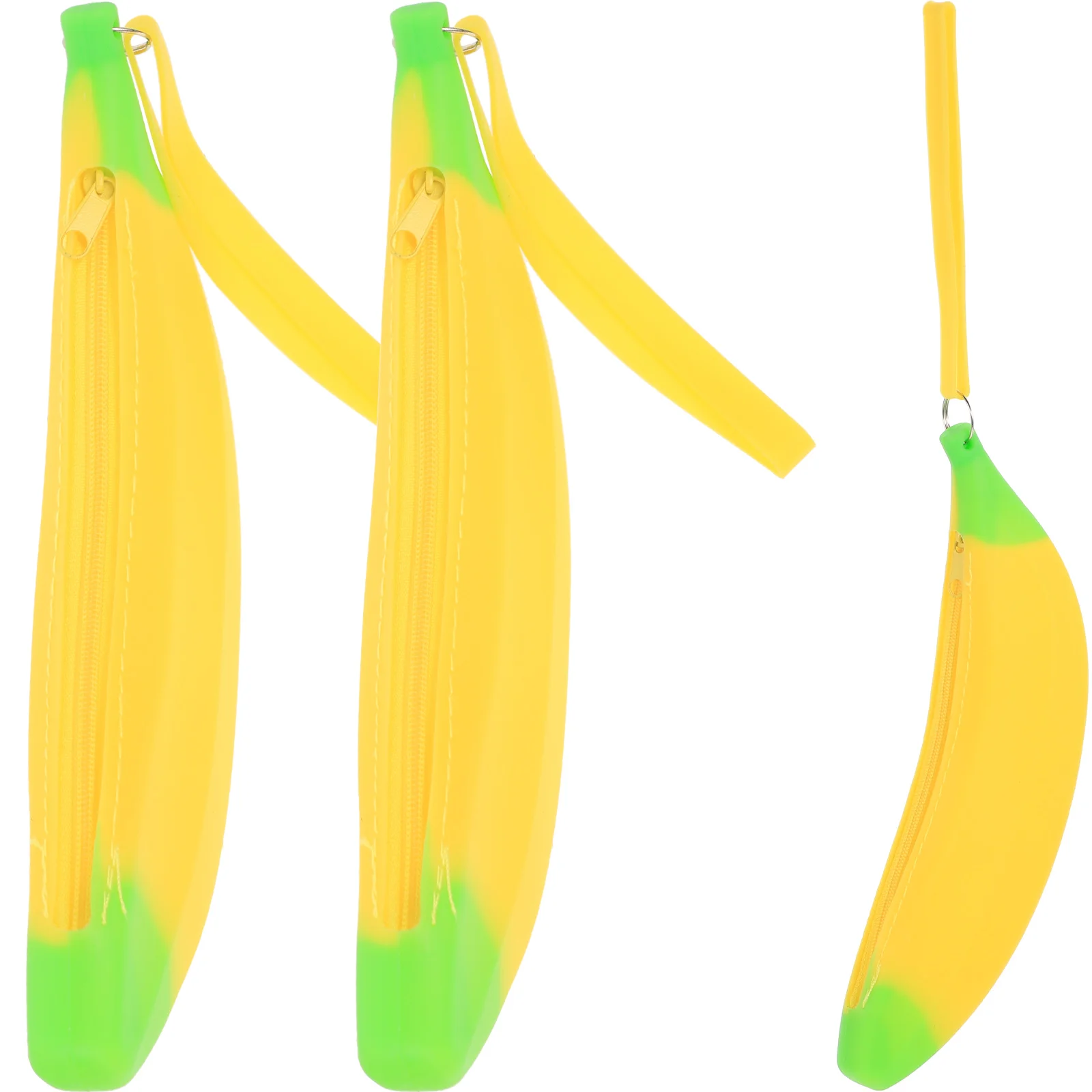 

Bag Silicone Pen Case Stationery Storage Banana Organizer School Studentcontainers Pouch Makeup Travel Box Zipper Kids Fruit