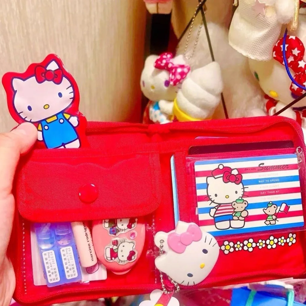Милый винтажный кошелек Hello Kitty с героями мультфильмов сердечком для девочек