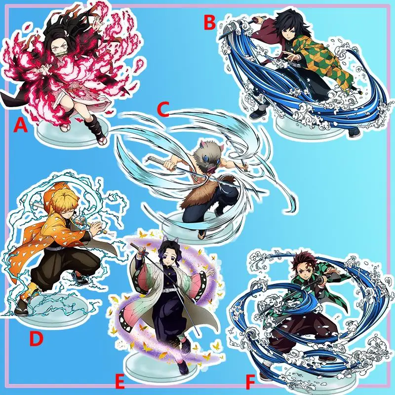 

Anime Stand Demon Slayer Kimetsu no Yaiba Hashibira Inosuke Acrylic Figure Display desktop decoration 15cm