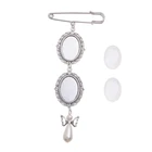 Самодельный держатель из драгоценных камней лунный свет фото брошь-рамка драгоценные камни Нижний держатель семейная фотография двойная кружевная Рамка держатель брошь подвеска Прямая поставка