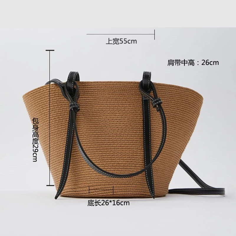 Chic Large Capacity Casual Handmade Women's Hand Tote Bag Summer Holiday Vocation Basket Handbags For Female