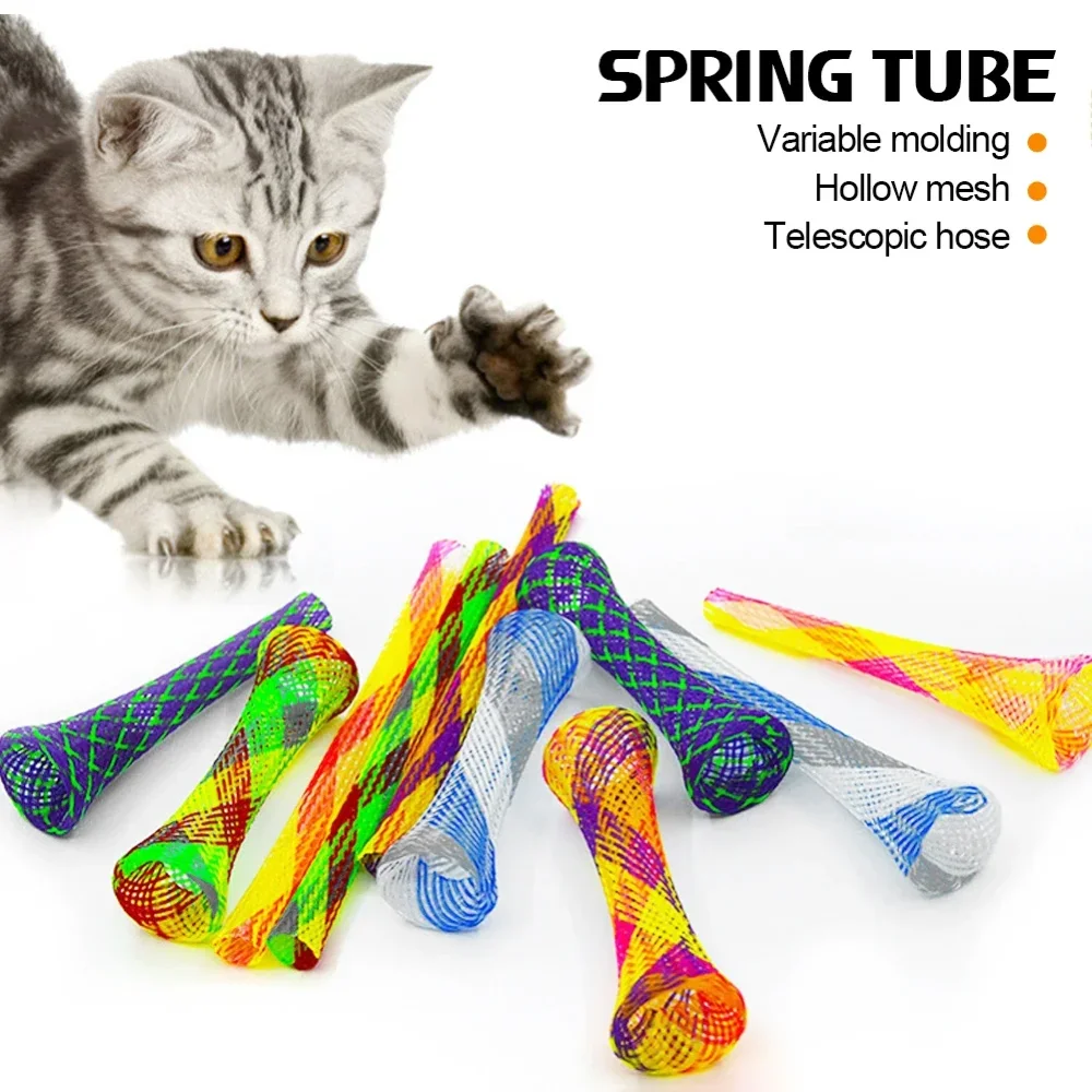 10-K болезня-Frühlingsspielzeug интеллось БОЛ БОЛэмпбар Federform mehrfarbig для Katzen springendes K