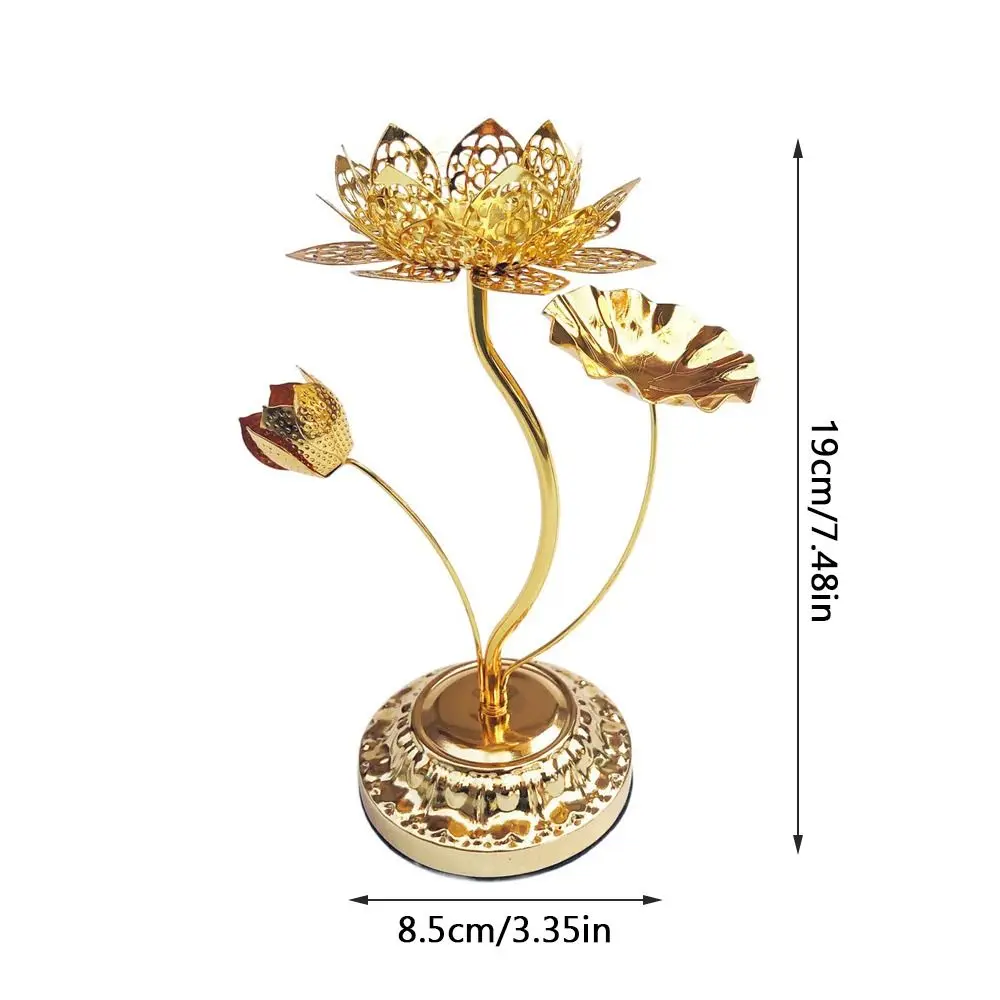 Модный подсвечник для фермерского дома полый в виде лотоса сплав держатель лампы