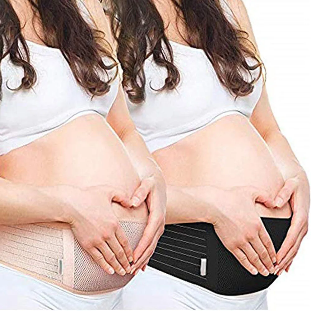 Breathable Velcro support belt Elastic tire protection belt pregnant support belt mesh prenatal support belt