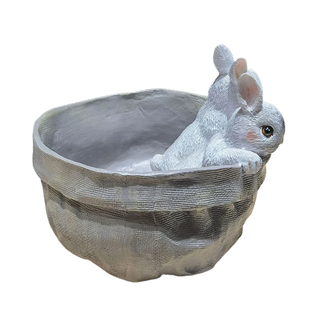 

Rabbit Flower Pot Succulent Planter Garden Pots Bunny Decorative Flower Pot Animal Shaped Planter Pots Art Decorations