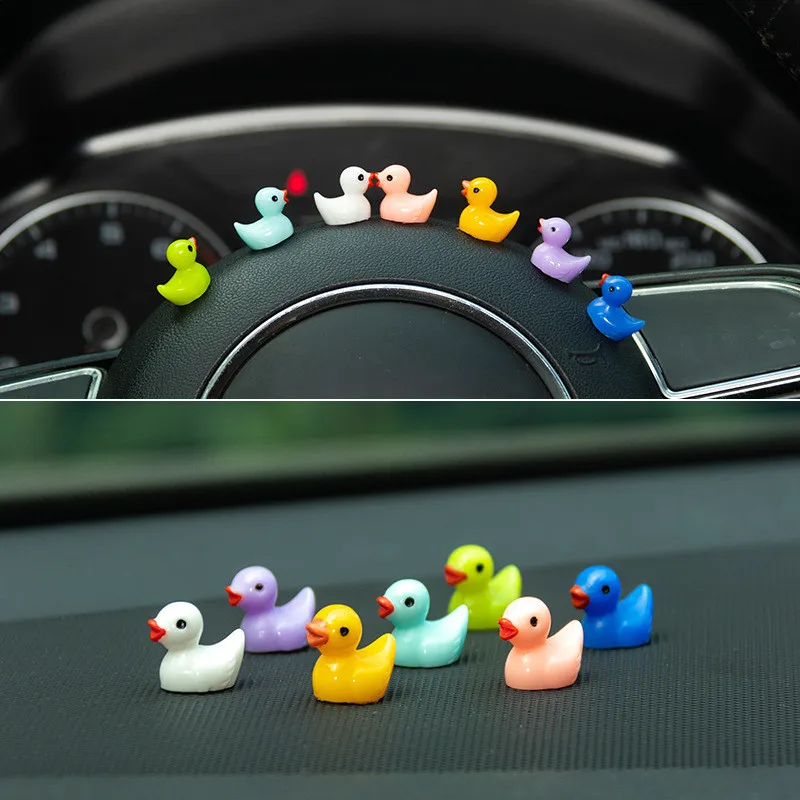

50Pcs Mini Ducks Home Decor DIY Accessories Resin Duck Car Decoration Accessories Micro Landscape Decoration Fairies Garden