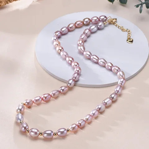 Серебряное жемчужное ожерелье HENGSHENG