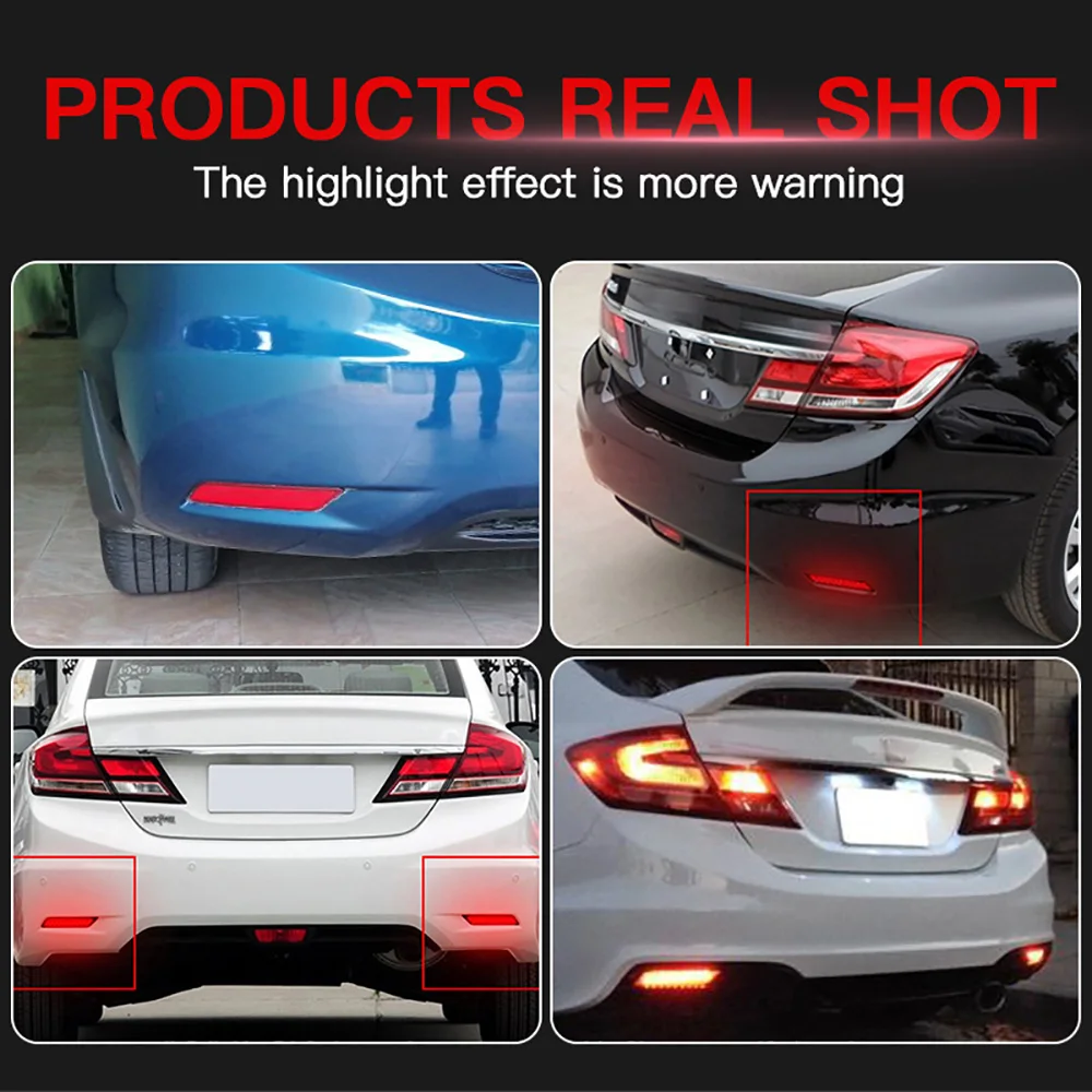 2 шт. светодиодные противотуманные фары для заднего бампера Honda Civic Sedan/4DR 2013 2014 2015 |