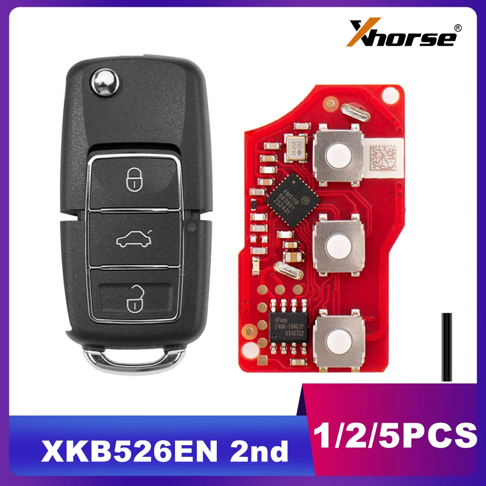 

Xhorse XKB526EN Проводной Дистанционный Ключ 2-го Поколения Для Типа VW B5 — Доступны Варианты 1/2/5 Шт.