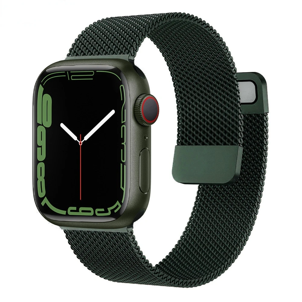 Milanese loop band for Apple watch UItra 8 7 6 5 4 SE 45mm 44mm 41mm 40mm Metal magnetic double section strap iwatch 3 42mm 38mm