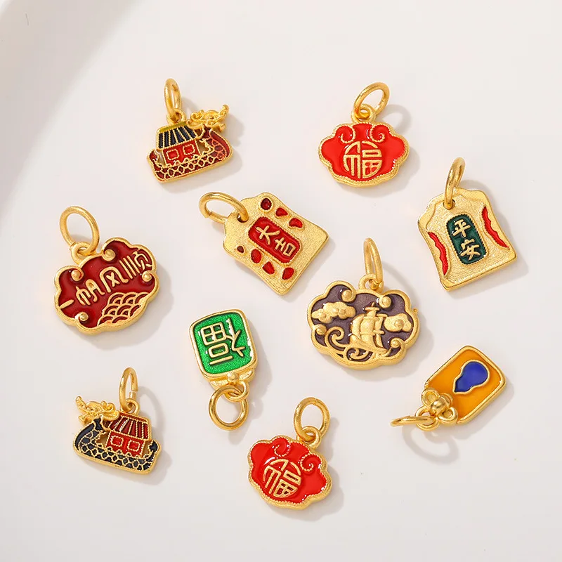 

2 шт., эмалированные подвески из цинкового сплава