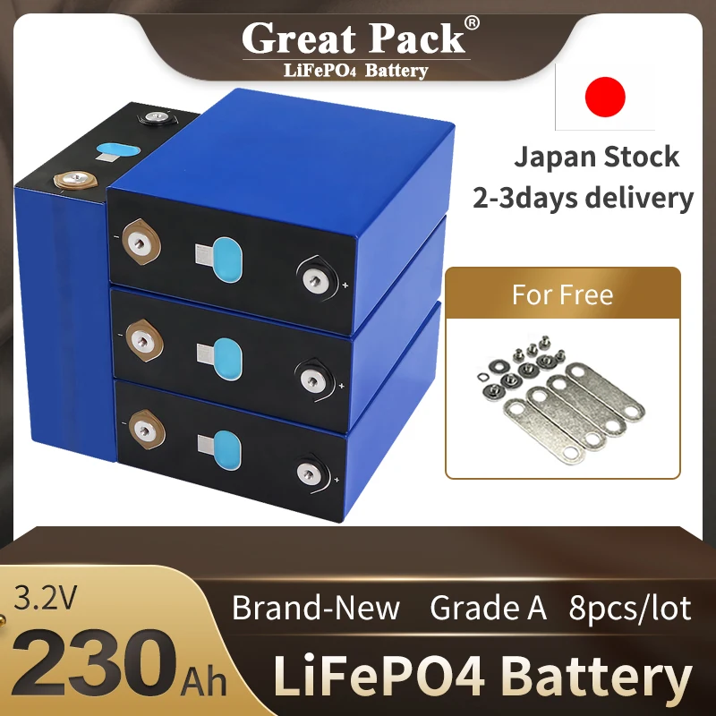 

EVE 3.2V 230AH Rechargeable 100% Full Capacity Lithium Iron Phosphate Battery Cell LiFePO4 Deep Cycle Home Energy Power Bank
